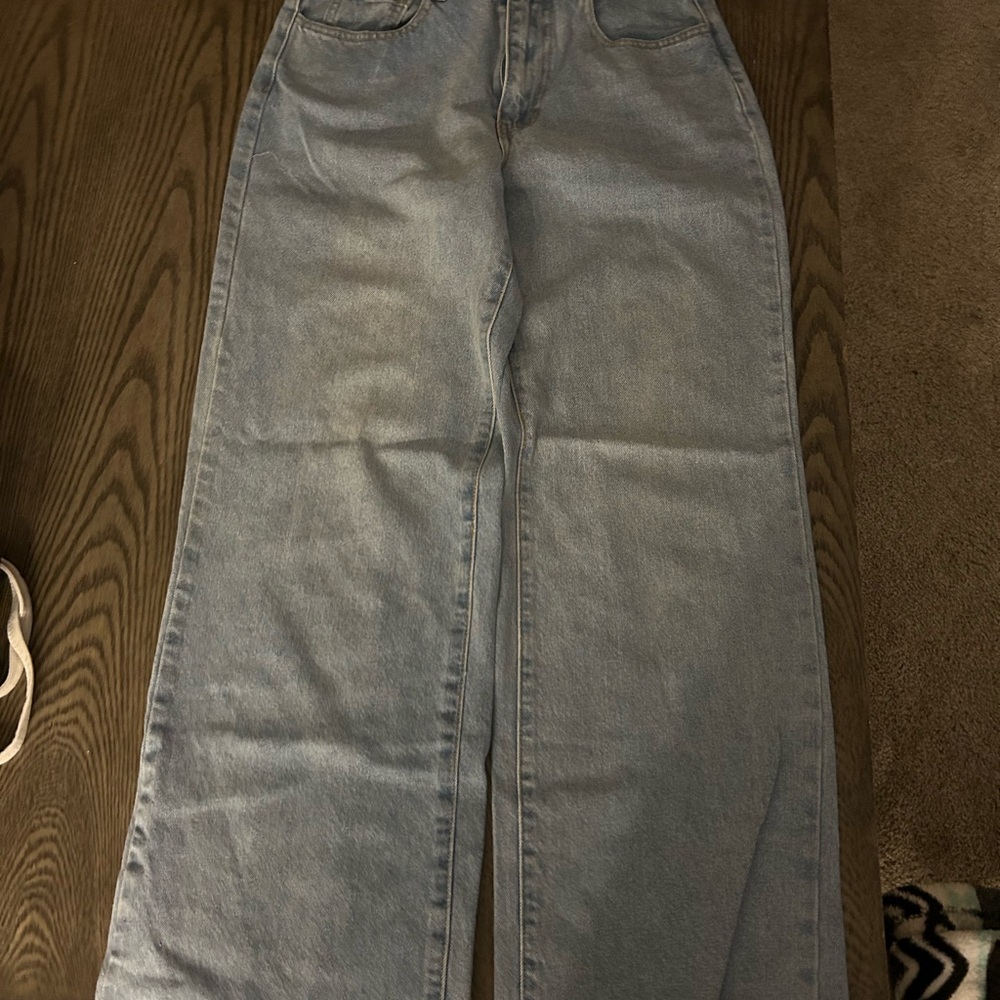 SHEIN Light Blue Flare & Wide Leg Jeans